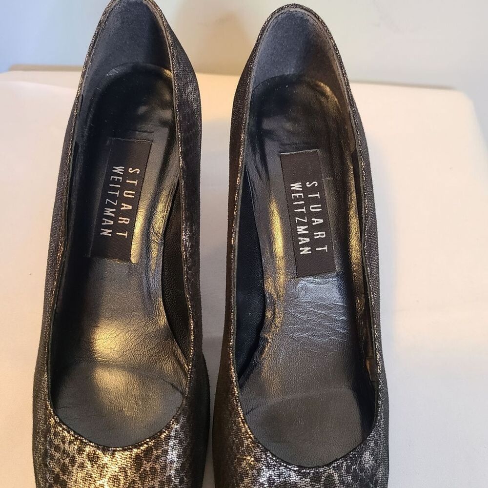 Vintage Stuart Weitzman Shoe Size 7 Block Heel Sq… - image 6